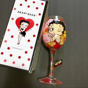 Betty Boop wine glass